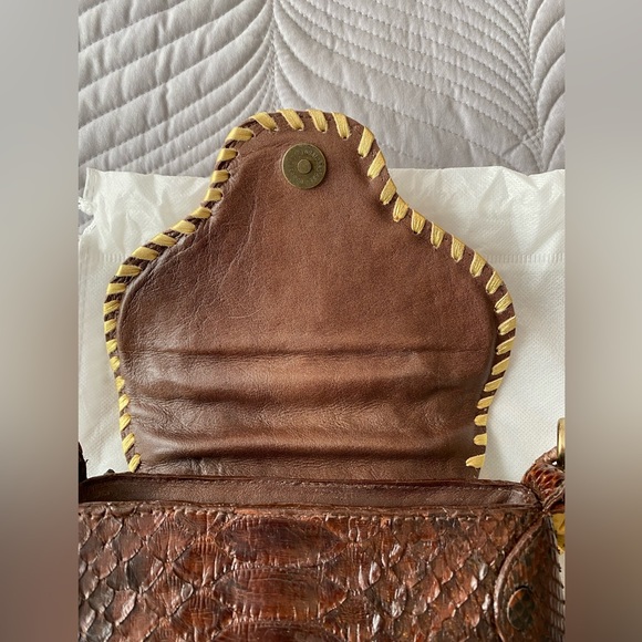 Python Sabbatha Rahzuardi 'MENTAWAI COLONIAL GOLD' genuine couture bag OOAK - Picture 12 of 13